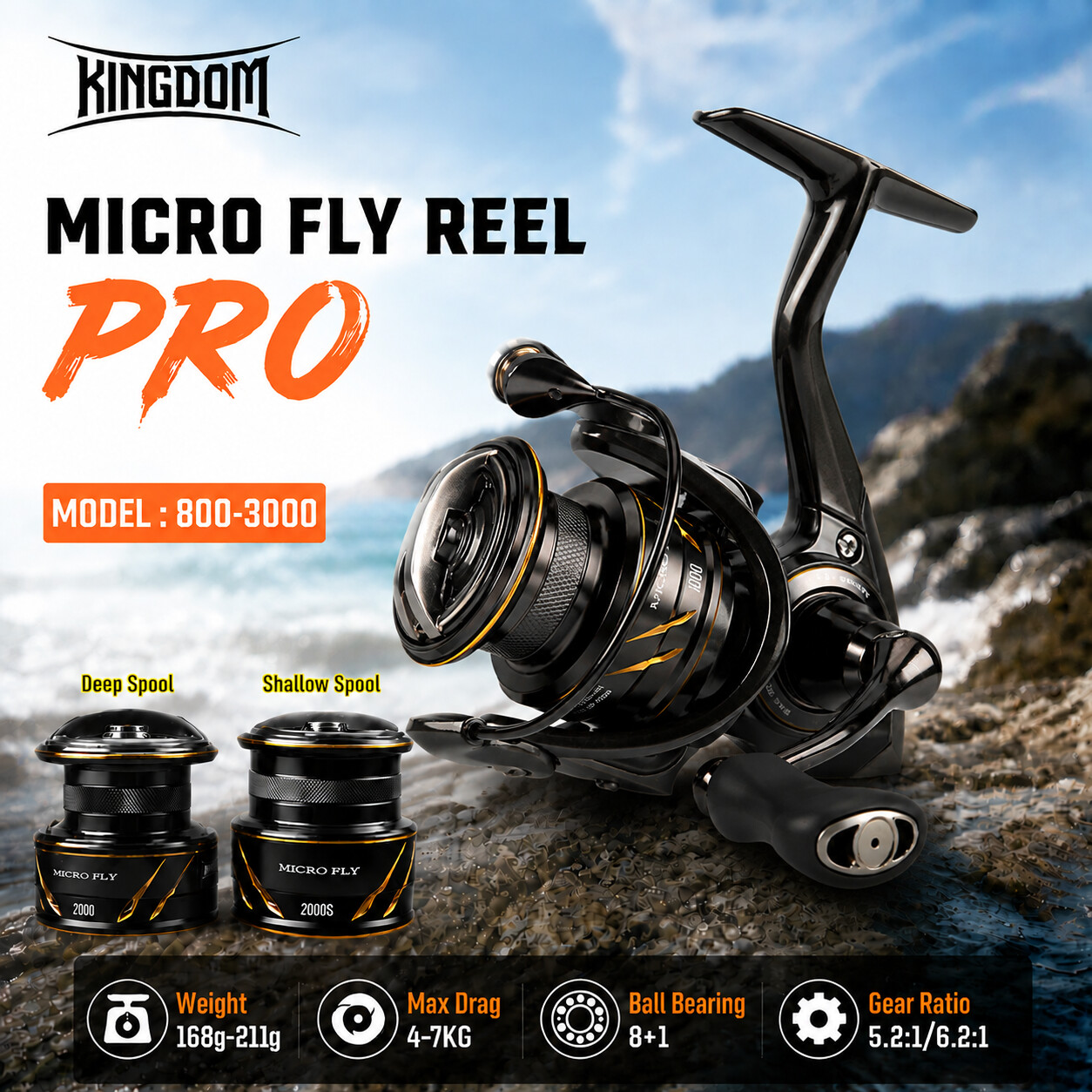 Shimano Reel Stradic - Kingdom Micro Fly Pro Vismolen Ultra