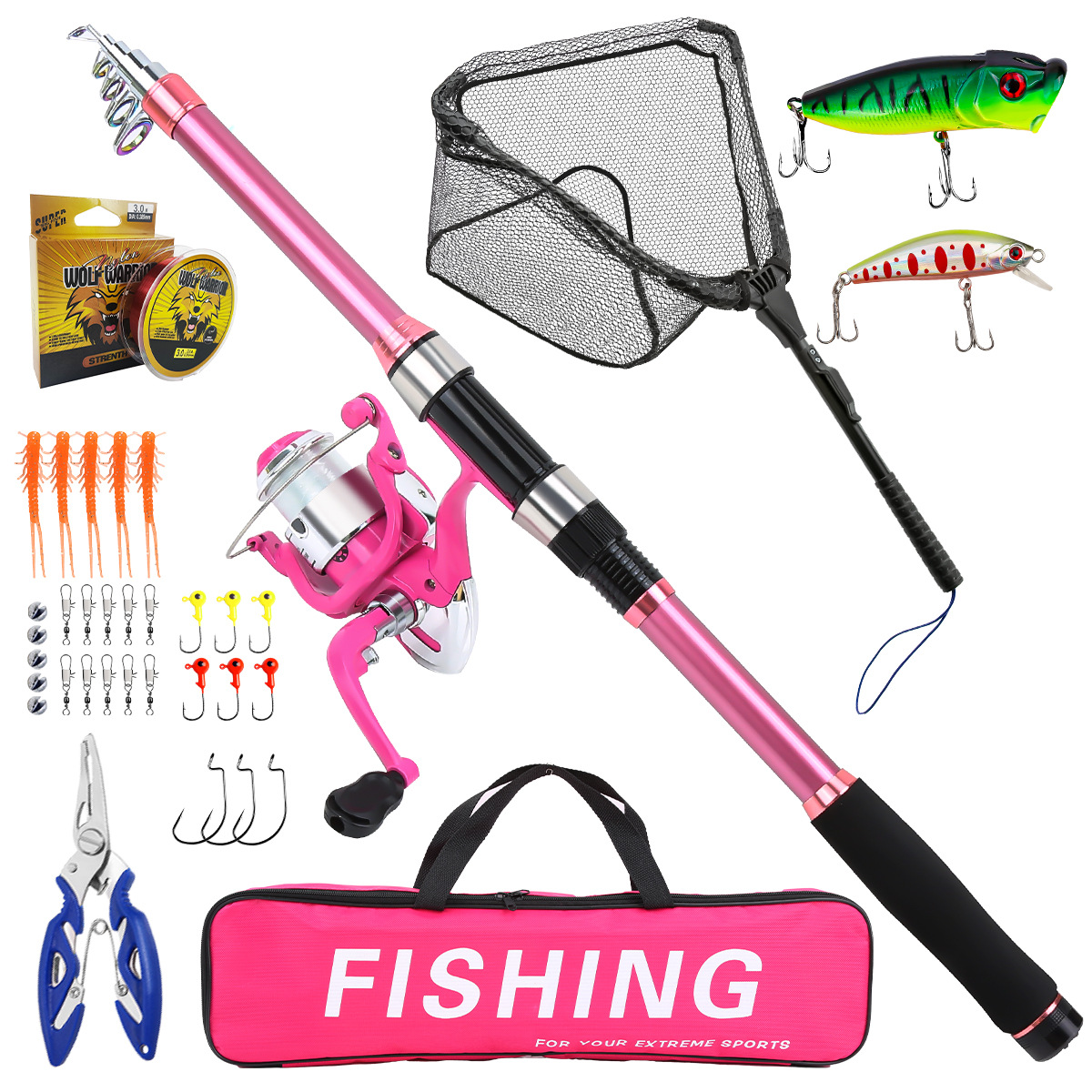 Visset complete set met telesc - Fishing Rod Combo recensie en prijs
