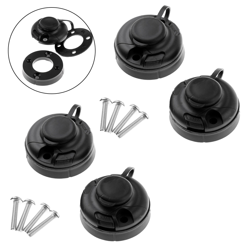 4 Stuks Zwart ABS Hengelhouder - Fishing Rod Boat recensie en prijs