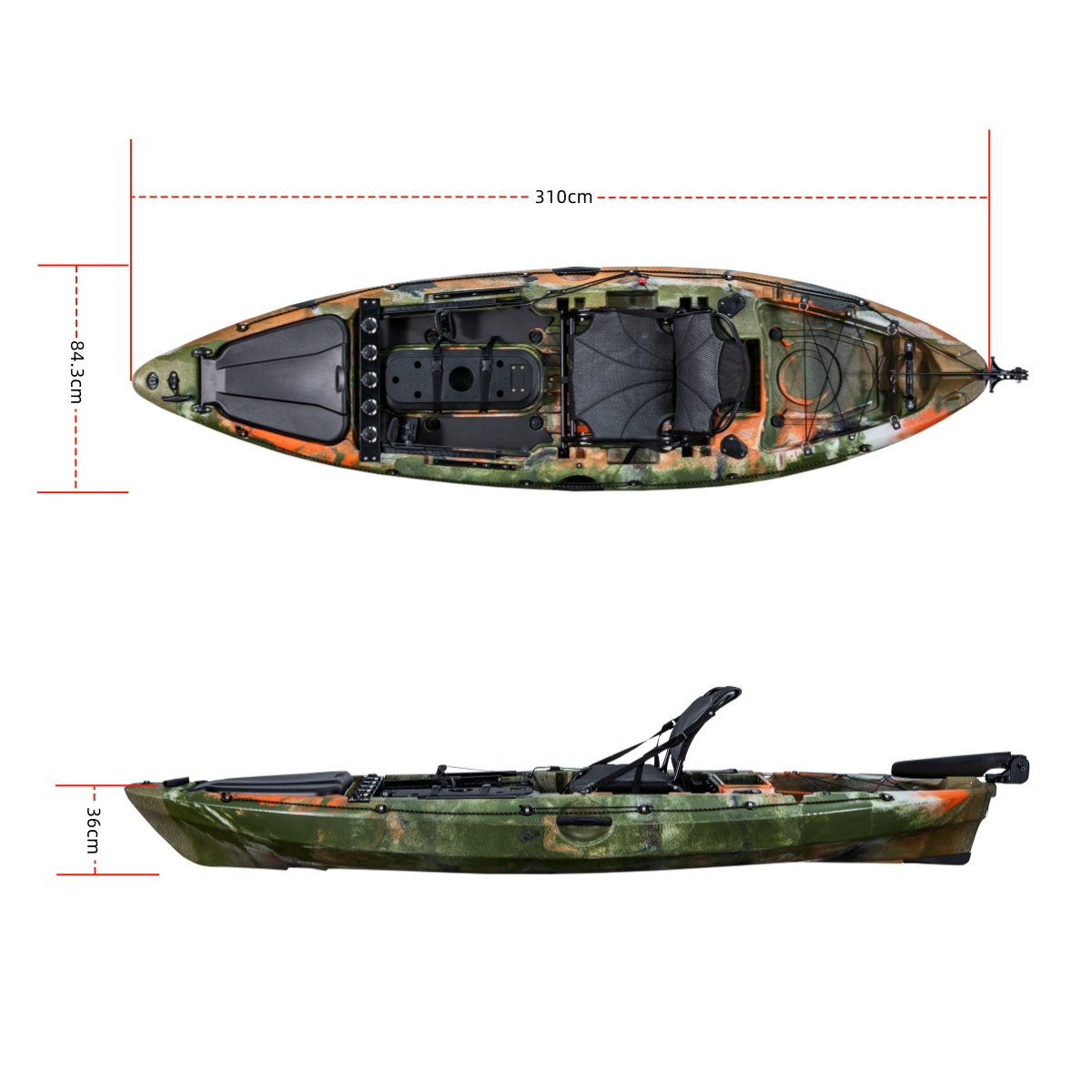 Eersteklas enkele viskajak Pla - Fishing Rod Boat recensie en prijs